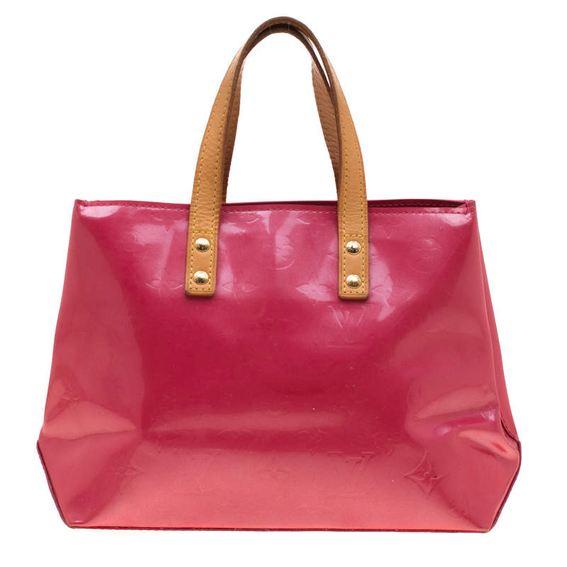 Louis Vuitton Framboise Pink Vernis Monogram Reade PM Mini Tote Bag |  REBELONGING
