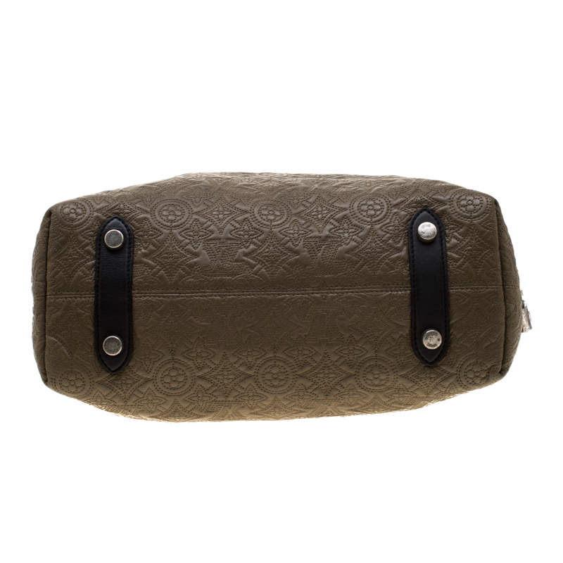 Citadine cloth handbag Louis Vuitton Khaki in Cloth - 37726525