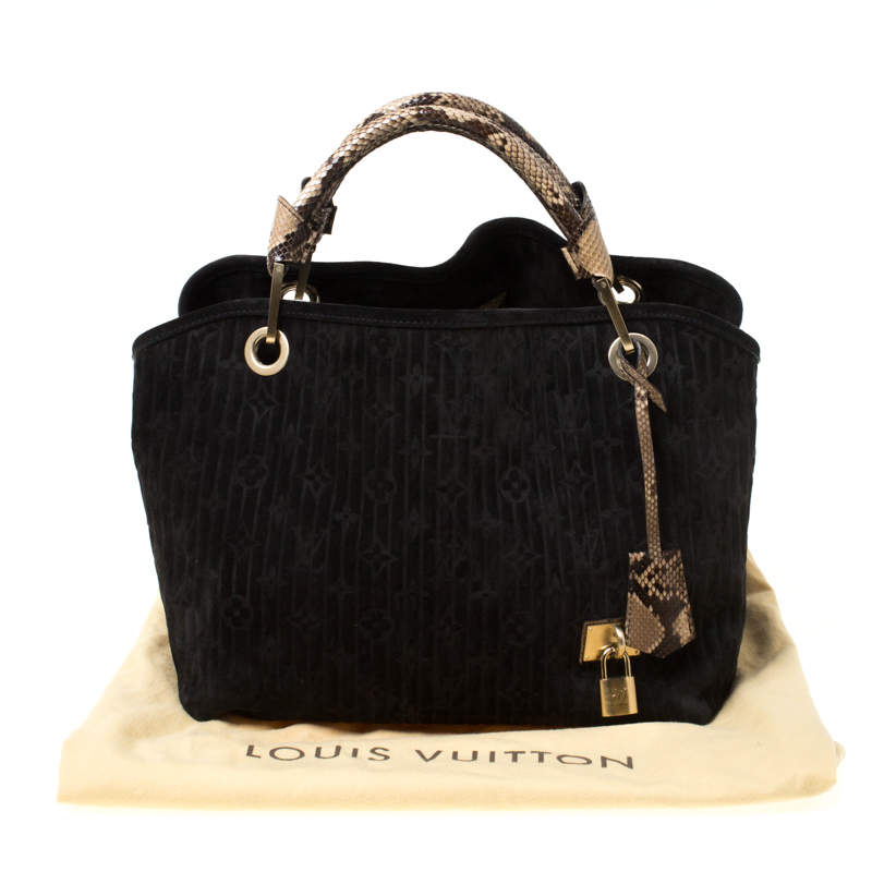 Whisper handbag Louis Vuitton Black in Suede - 31106924