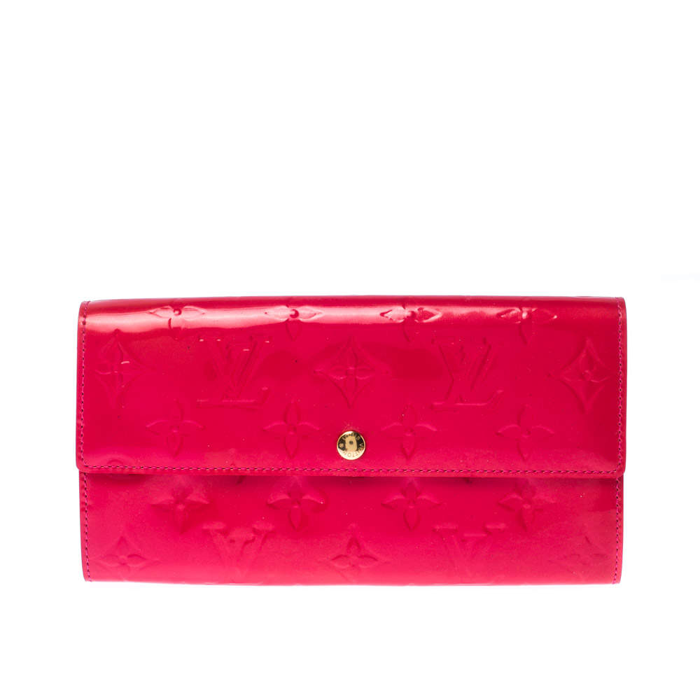 Louis Vuitton Rose Pop Monogram Vernis Sarah Continental Wallet