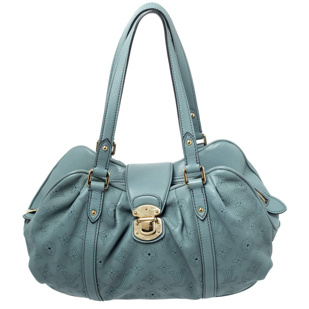 Pre Owned Louis Vuitton Ciel Mahina Leather Lunar PM Bag