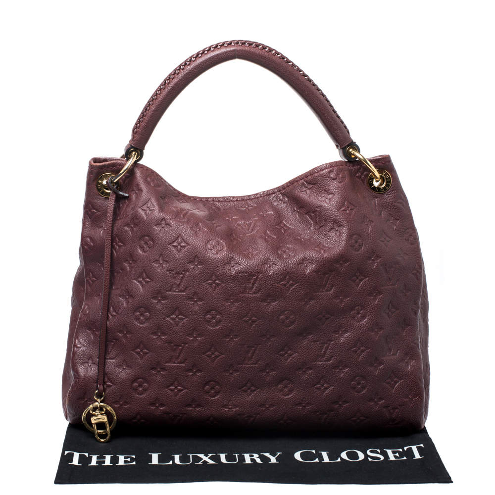 Louis Vuitton Artsy MM Maroon Monogram Empreinte Leather Bag