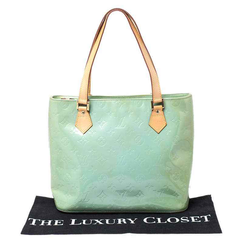 Louis Vuitton MInt Green Monogram Vernis Houston Bag Louis Vuitton