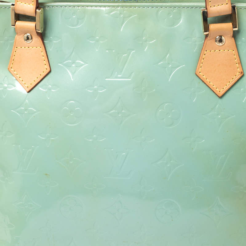 Louis Vuitton MInt Green Monogram Vernis Houston Bag at 1stDibs