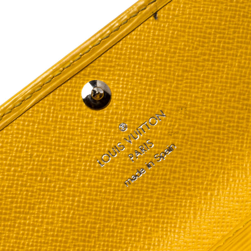 Louis Vuitton Yellow Epi Leather Sarah Wallet at 1stDibs