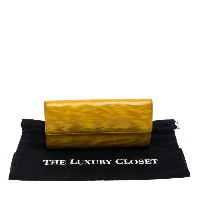 Louis Vuitton Yellow Epi Leather Sarah Wallet at 1stDibs
