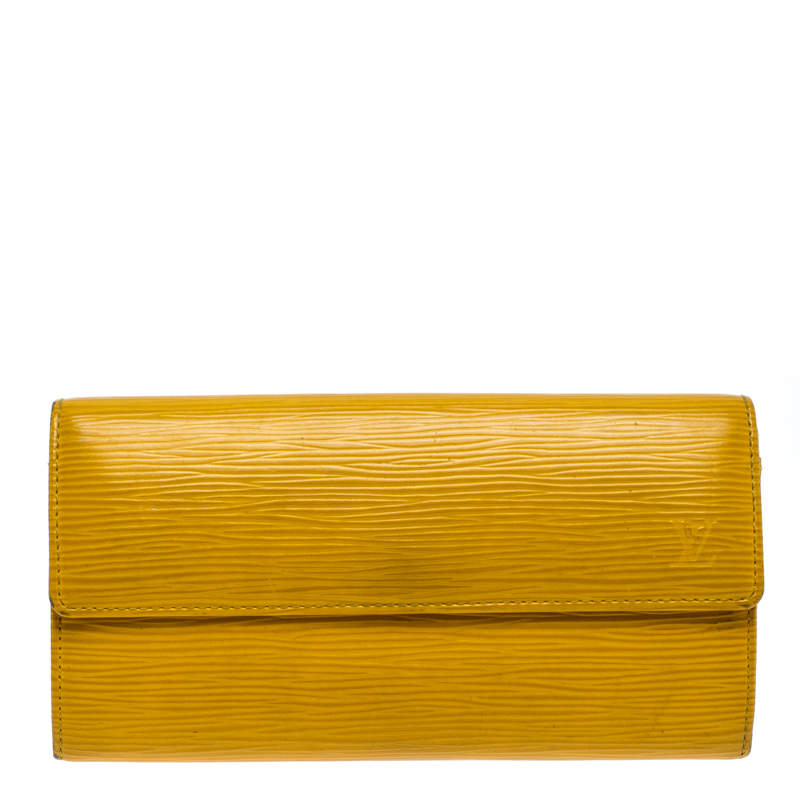 Louis Vuitton Yellow EPI Leather Sarah Wallet