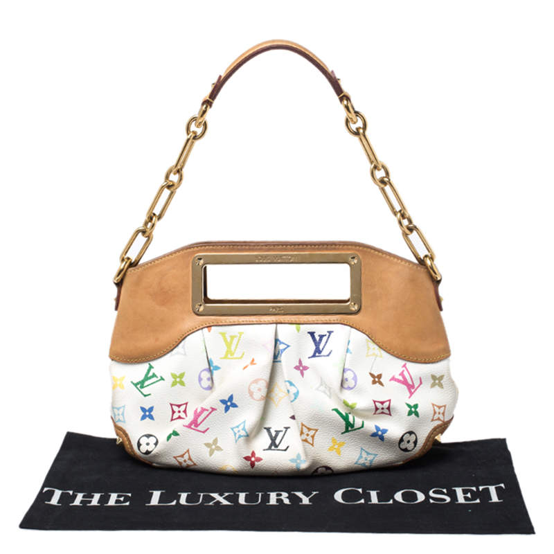 Louis Vuitton White Multicolor Monogram Canvas Judy MM Bag at 1stDibs  lv  judy multicolor white, judy alcantara, louis vuitton judy multicolor
