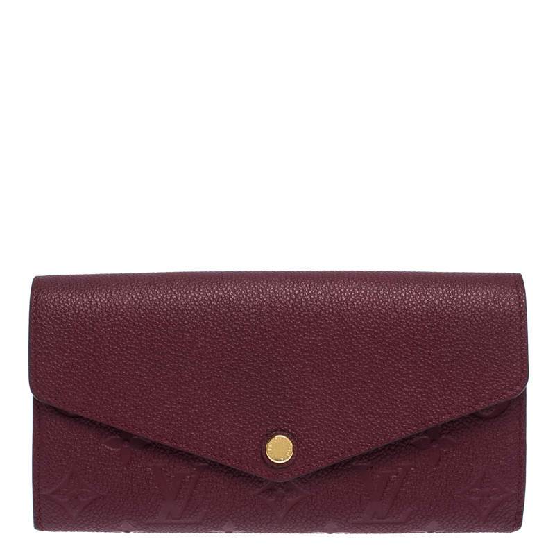 Louis Vuitton Womens Sarah Empreinte Long Envelope Wallet