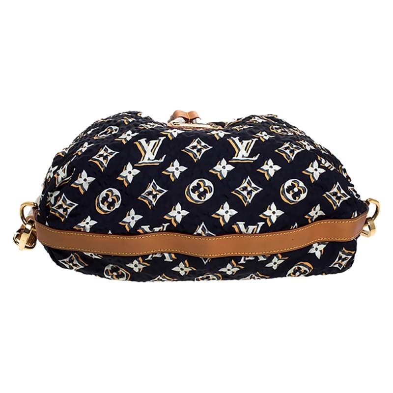Louis Vuitton Limited Edition Navy Blue Nylon Bulles MM Bag