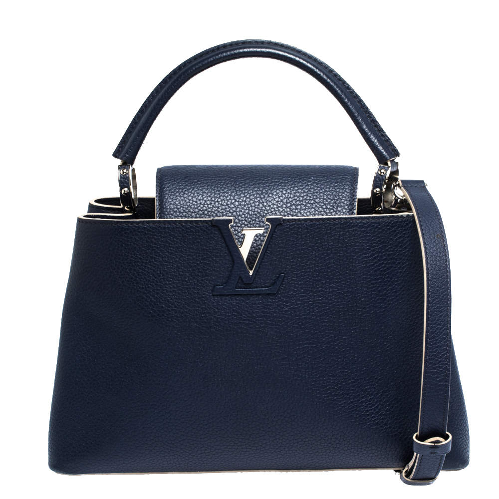 Louis Vuitton Blue Taurillon Leather Capucines PM Bag Louis Vuitton ...