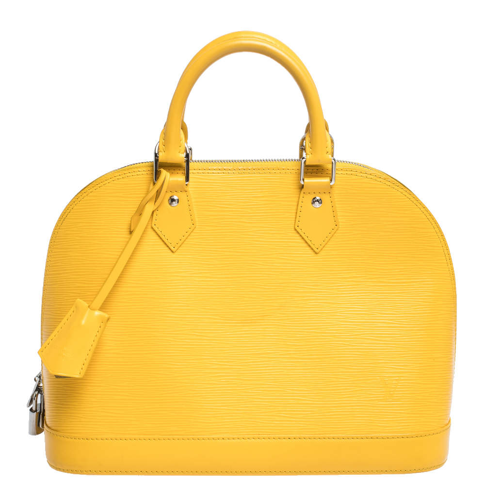 Pre Owned Louis Vuitton Citron Epi Leather Alma PM Bag
