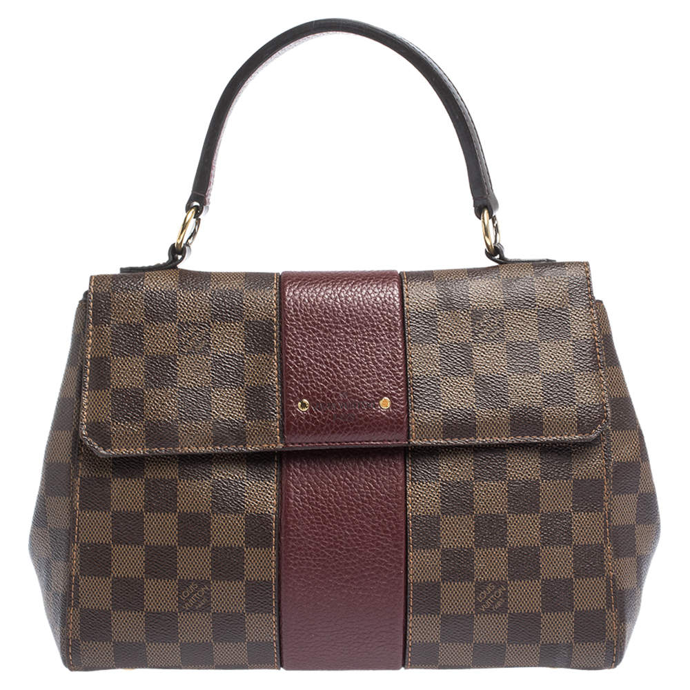 Pre Owned Louis Vuitton Bordeaux Damier Ebene Bond Street Bag            