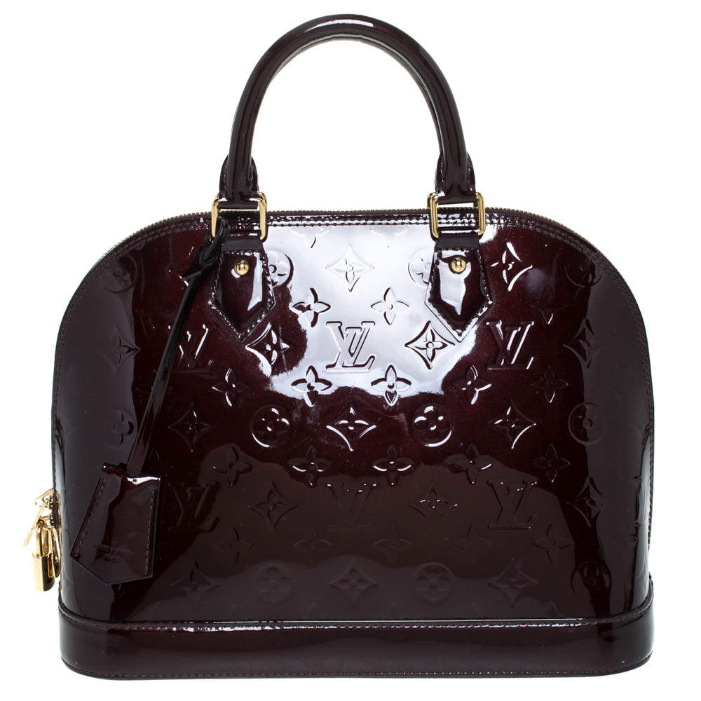 Louis Vuitton Amarante Monogram Vernis Leather Alma PM Bag