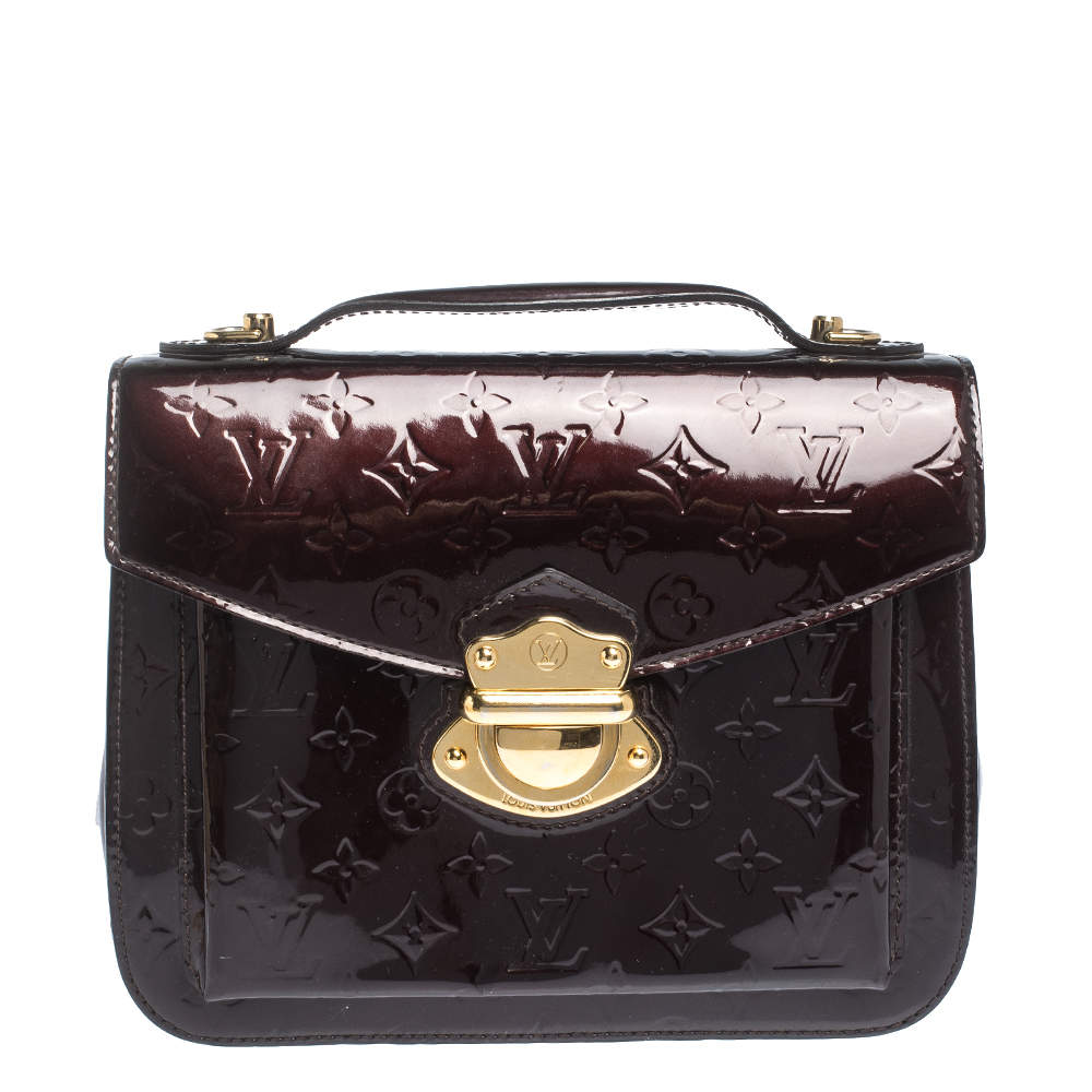 Pre Owned Louis Vuitton Amarante Monogram Vernis Mirada Bag 