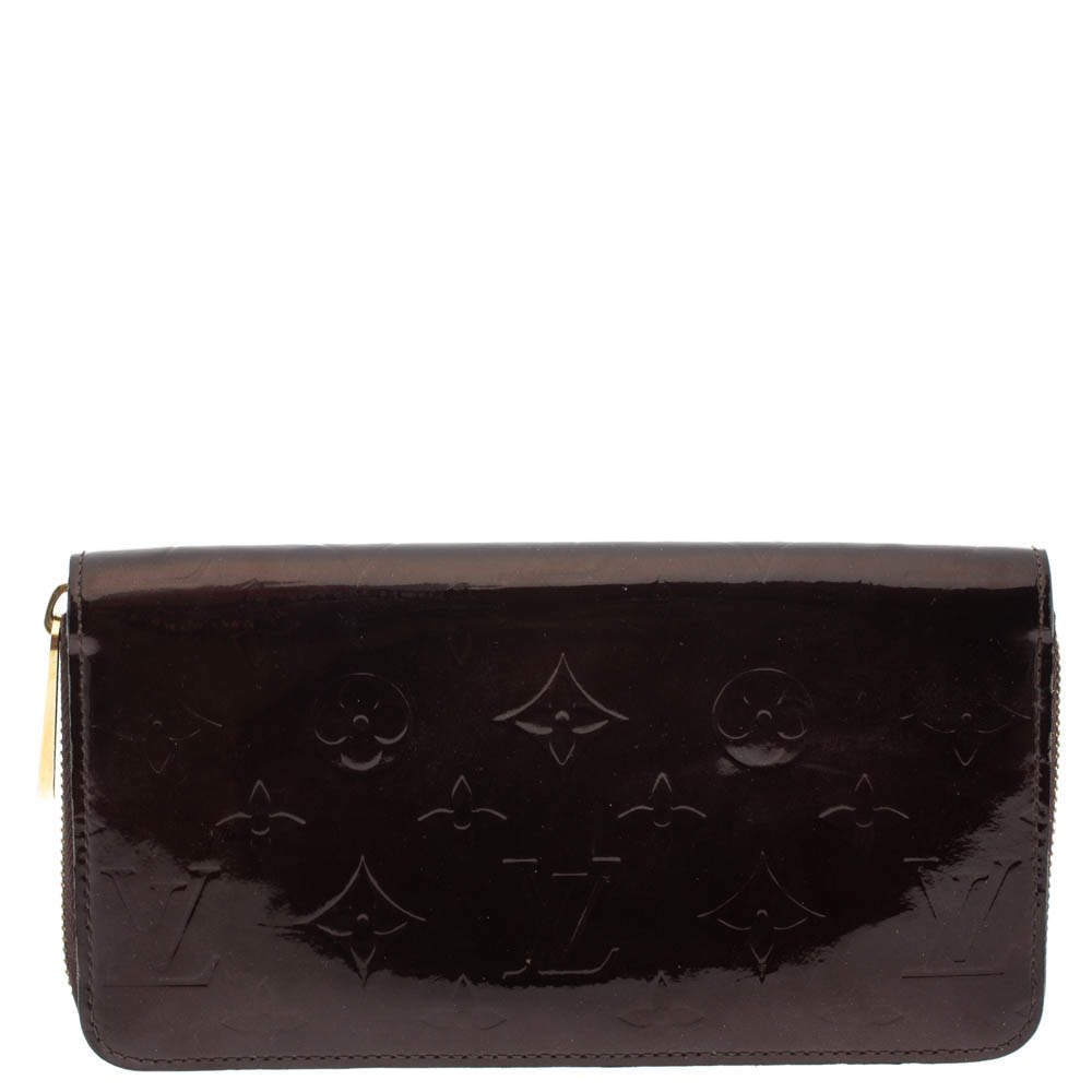 مملوكة مسبقًا Louis Vuitton Amarante Monogram Vernis Zip Around Wallet