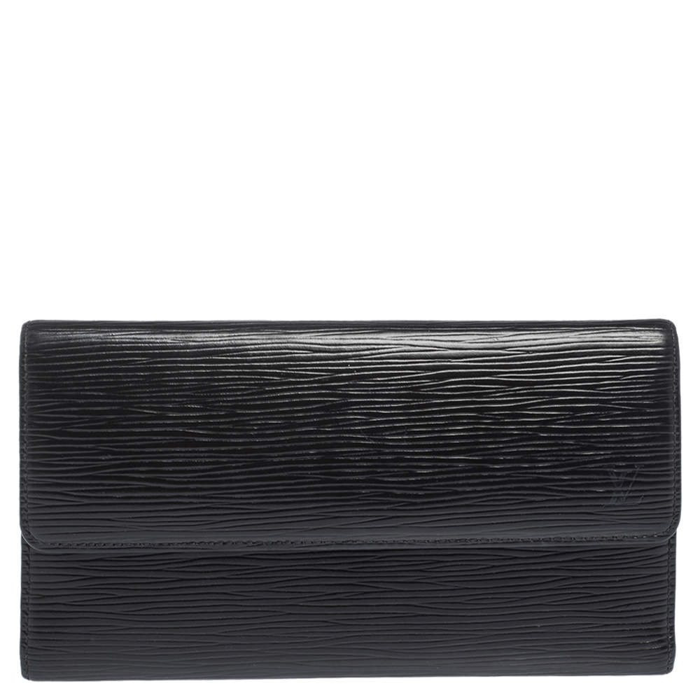 مملوكة مسبقًا Louis Vuitton Black Epi Leather  Porte Tresor International Wallet