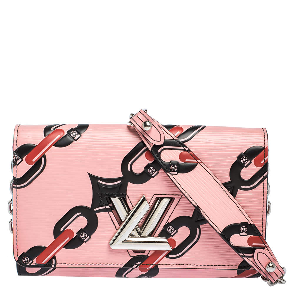 louis vuitton pink wallet on chain