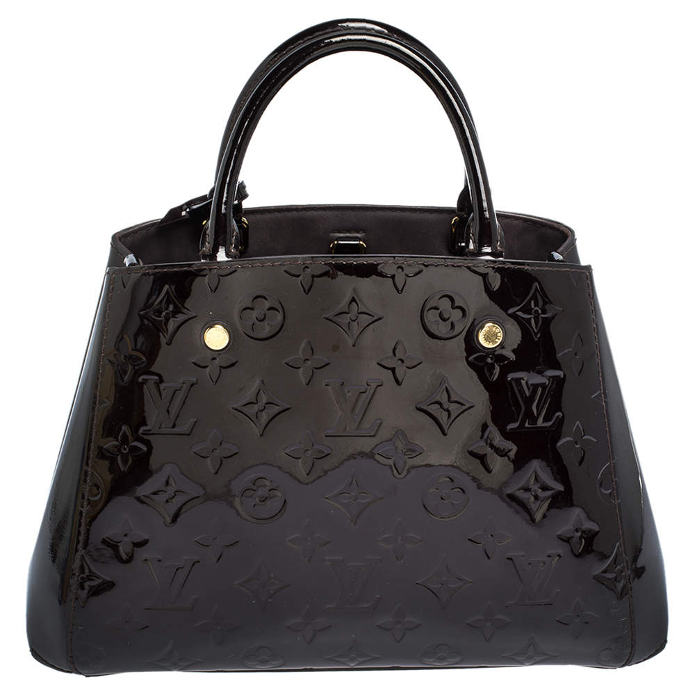 Louis Vuitton Black Magnetique Monogram Vernis Montaigne BB Bag Louis  Vuitton