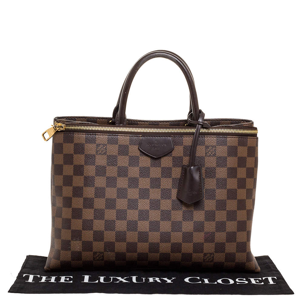 Louis Vuitton Brompton Handbag Damier Ebene Coated Canvas Tote