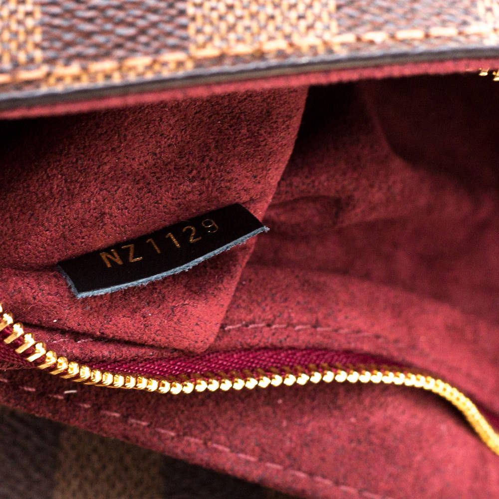 Louis Vuitton Vavin Handbag Damier with Leather PM Brown 1781151