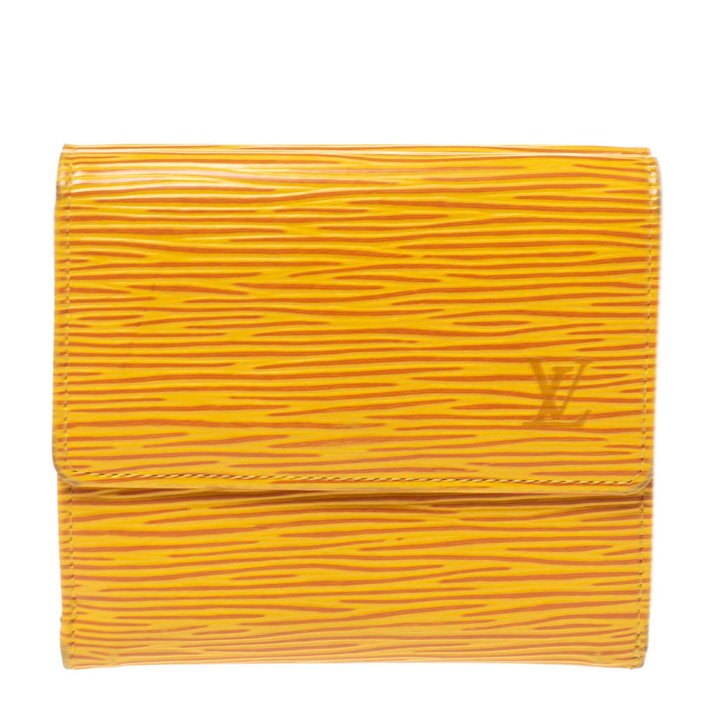 Louis Vuitton Tassil Yellow Epi Leather Elise Wallet