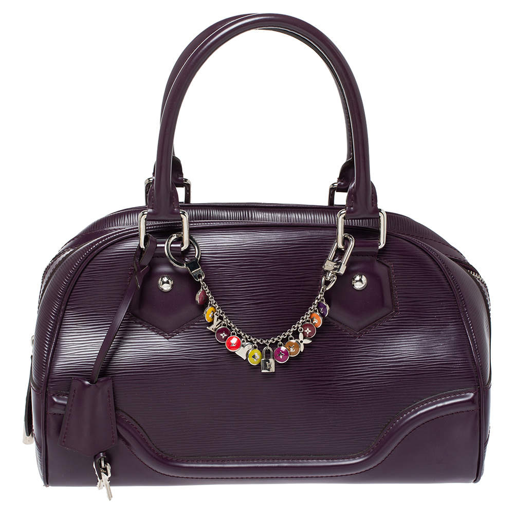 Pre Owned Louis Vuitton Cassis Epi Leather Montaigne PM Bag