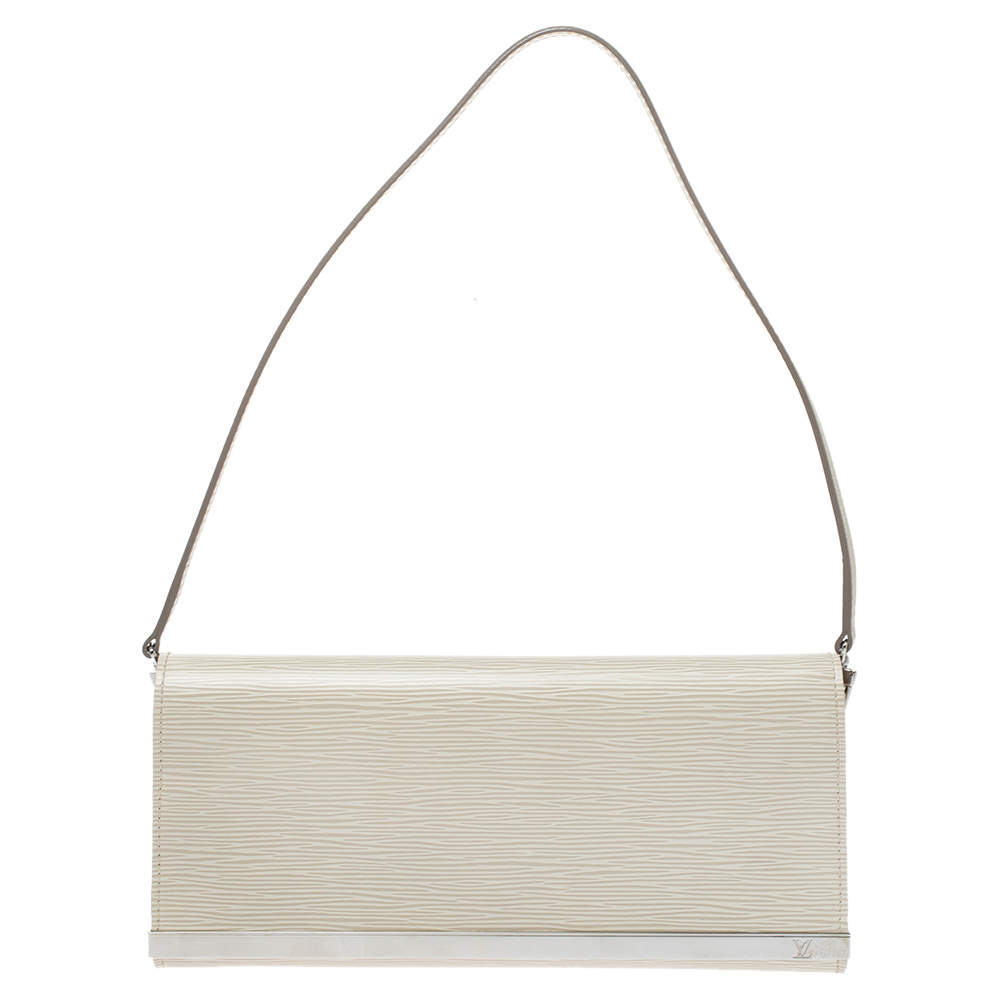 Pre Owned Louis Vuitton Ivorie Epi Leather Sevigne Clutch Bag