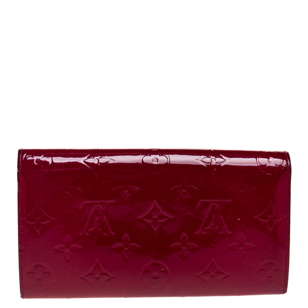 Louis Vuitton Wallet French Purse Monogram Vernis Rose Indien in Patent  Leather with Brass - US