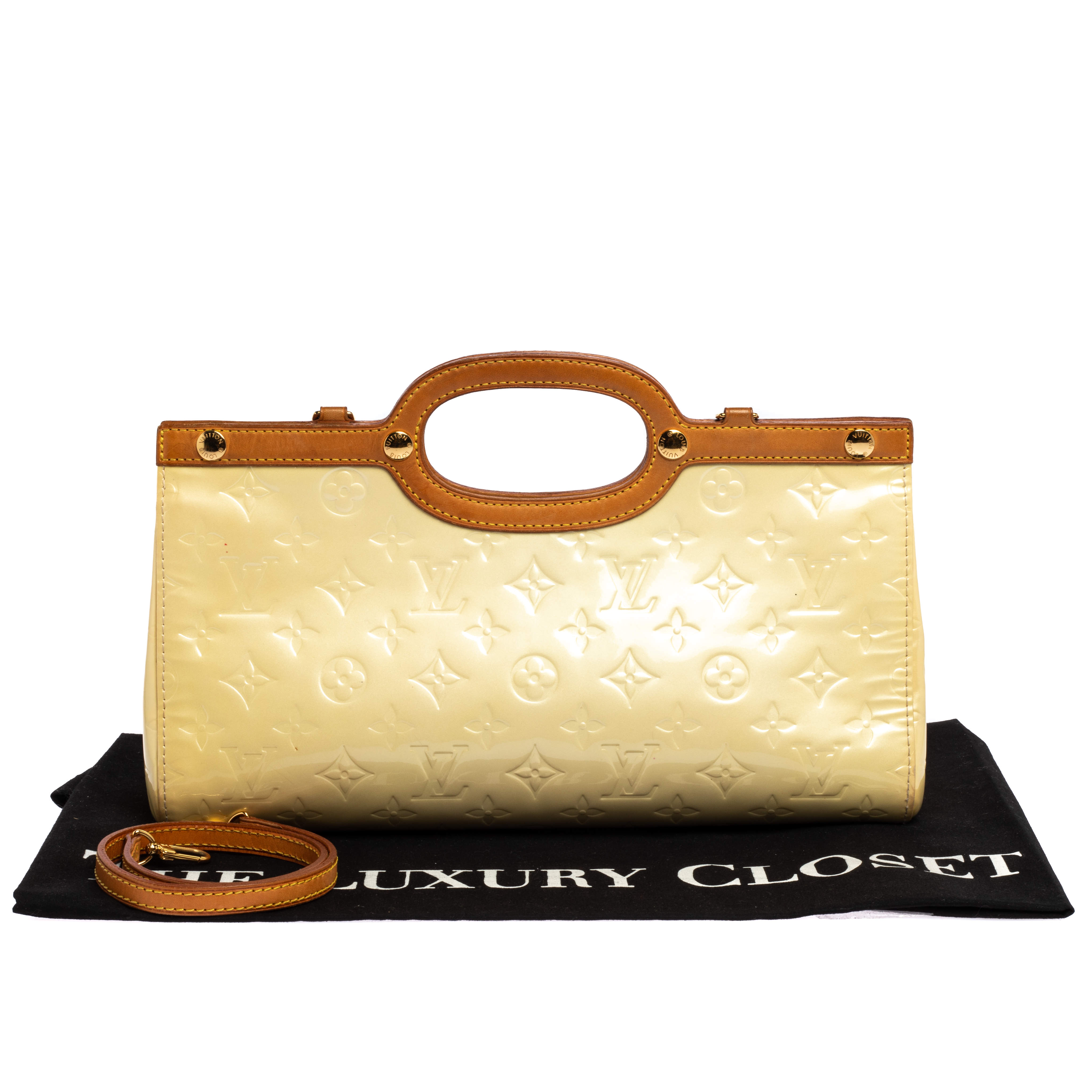 RETAG Louis Vuitton Perle Monogram Vernis Roxbury Drive Bag