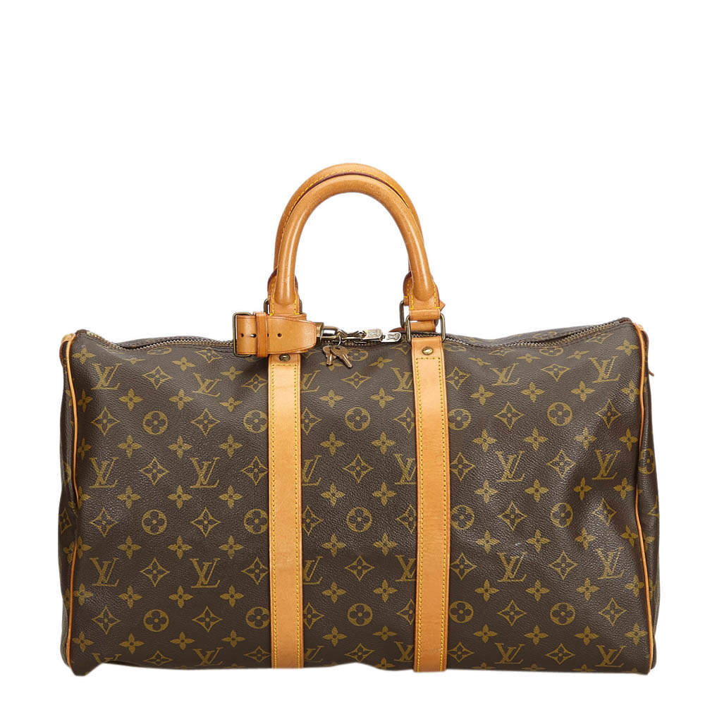 Pre Owned Louis Vuitton Monogram Canvas Large Keepall 45 Duffel Bags