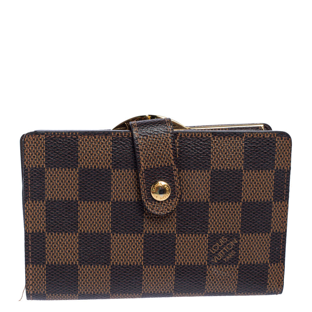 Pre Owned Louis Vuitton Damier Ebene French Purse Wallet