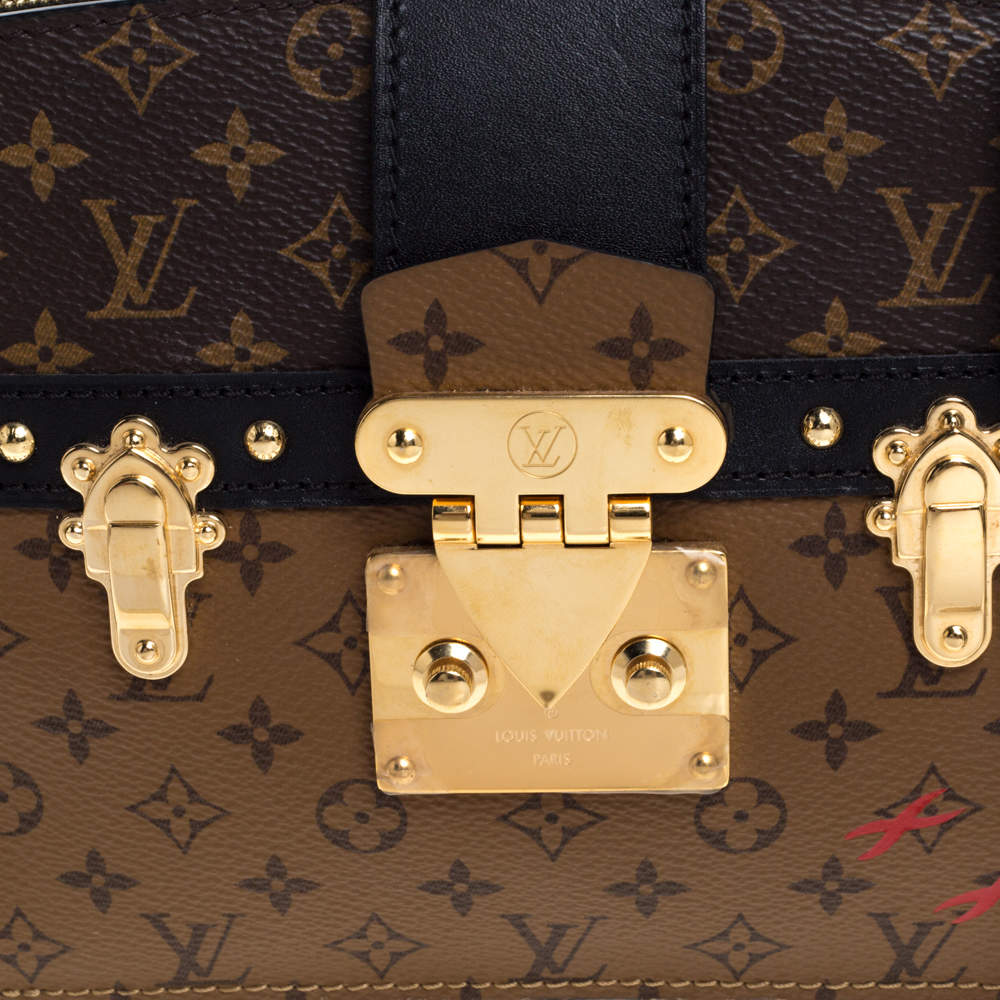 Louis Vuitton Brown Monogram Reverse Trunk Clutch Light brown Cloth  ref.982370 - Joli Closet