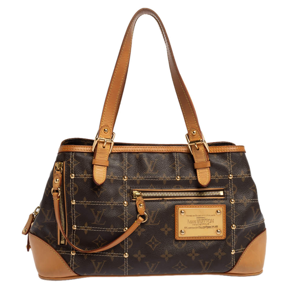Pre Owned Louis Vuitton Monogram Canvas Limited Edition Riveting Bag
