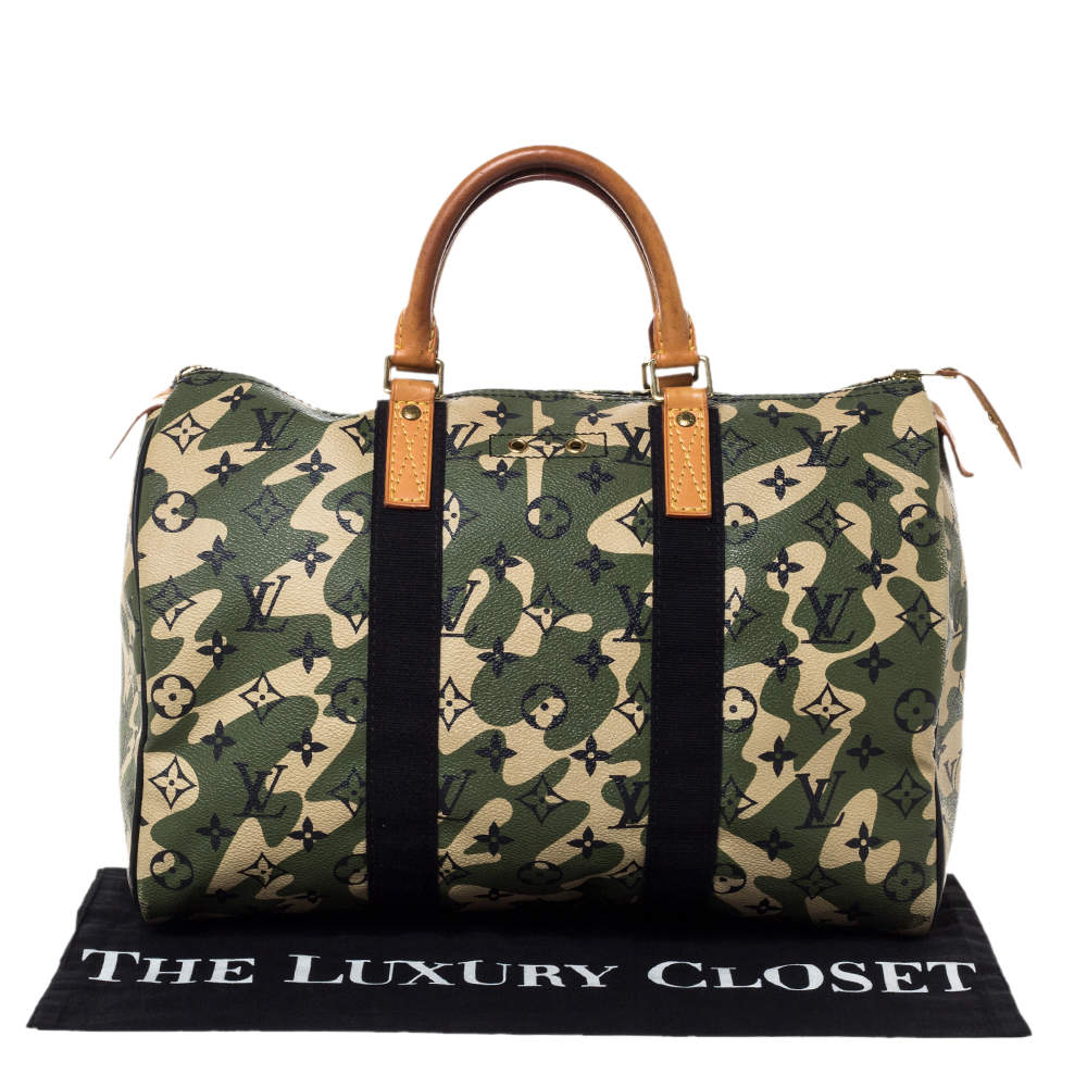 Louis Vuitton X Takashi Murakami 2008 Pre-Owned Limited Edition Speedy 35  Bag - Green for Women