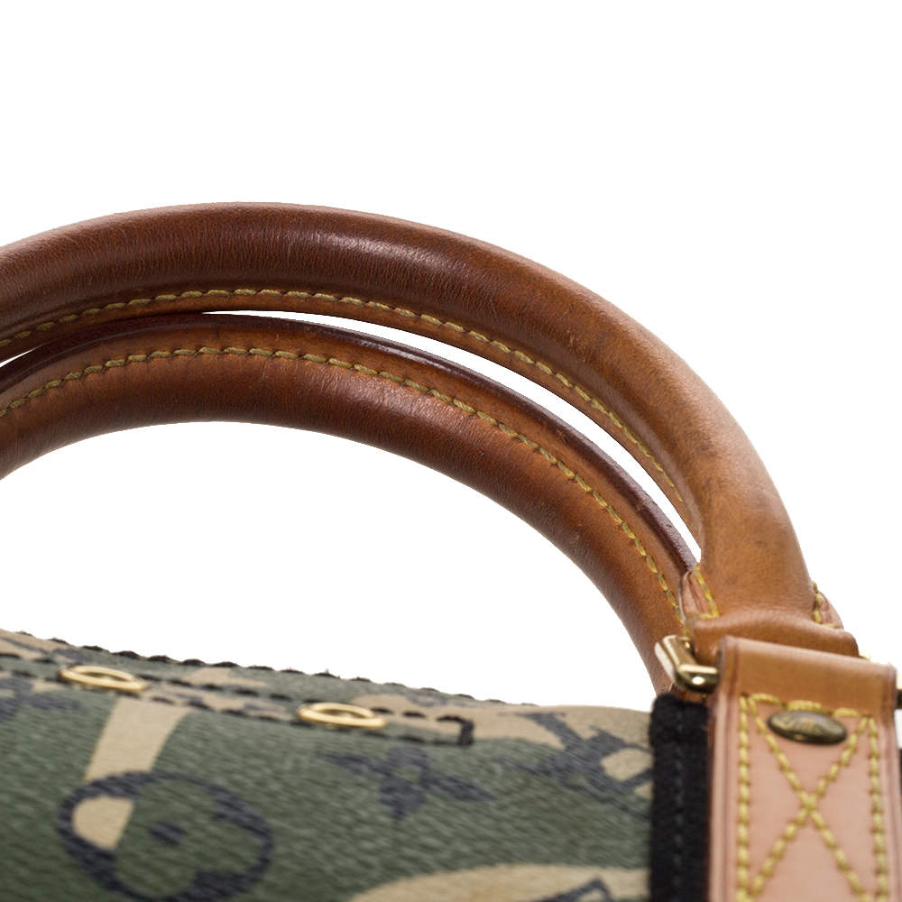Louis Vuitton Speedy 35 Handbag Green Monogramouflage M95773 88016