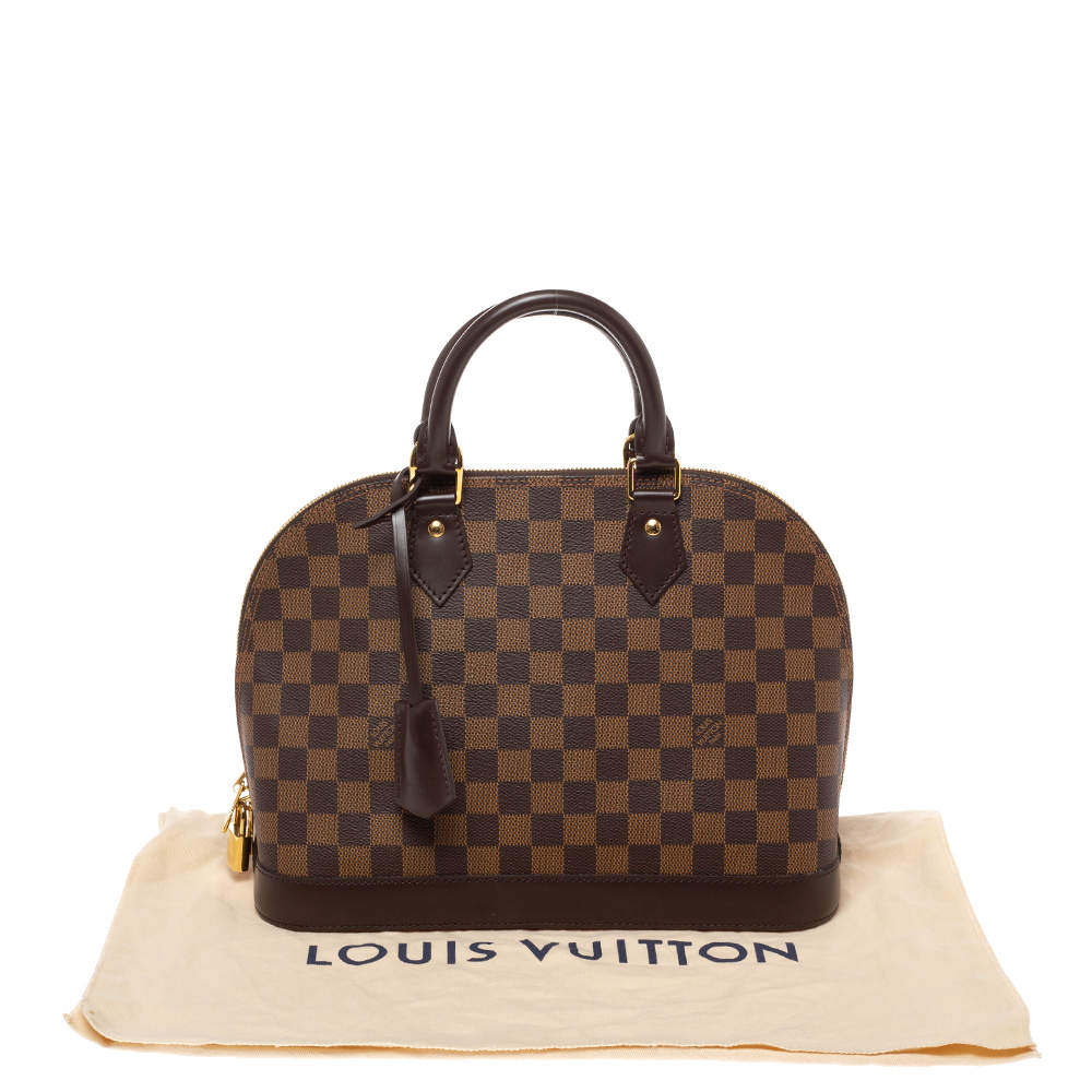 Alma cloth handbag Louis Vuitton Camel in Cloth - 35684388