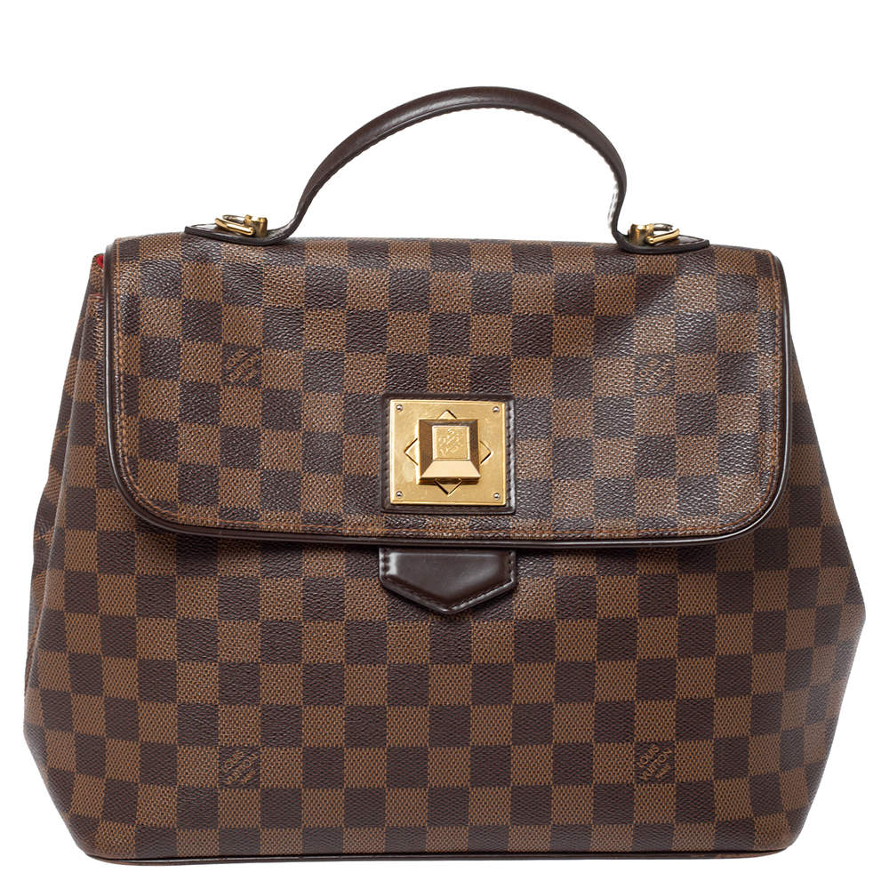 Pre Owned Louis Vuitton Damier Ebene Canvas Bergamo MM Bag