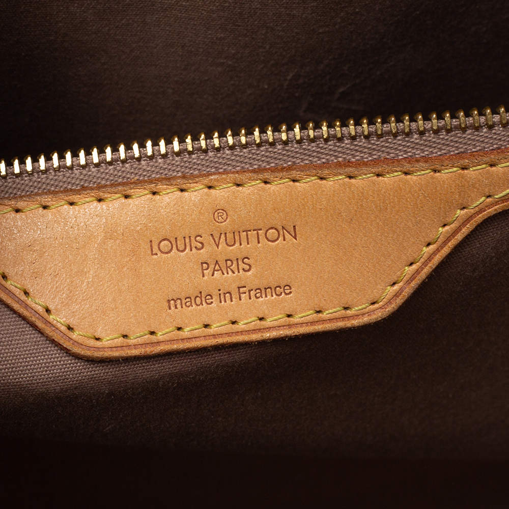 Pre-owned Louis Vuitton Vert Olive Monogram Vernis Brea Gm Bag In Green