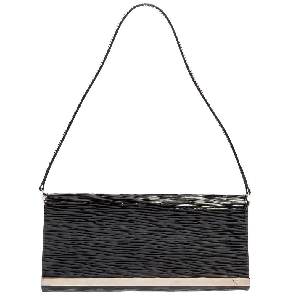 مملوكة مسبقًا حقيبة لوي فيتون "سيفيغن" جلد إيبي أسود إليكتريك 