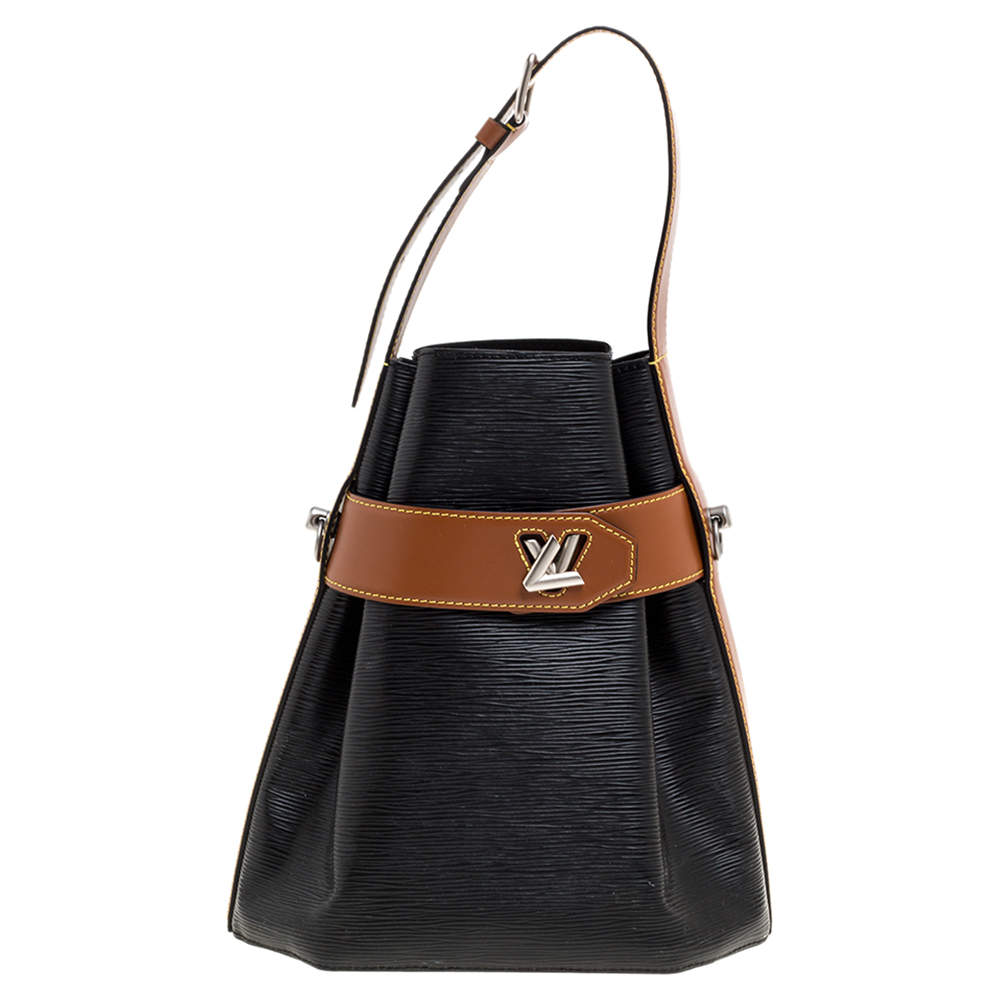 Louis Vuitton Black Epi Leather Twist Bucket Bag