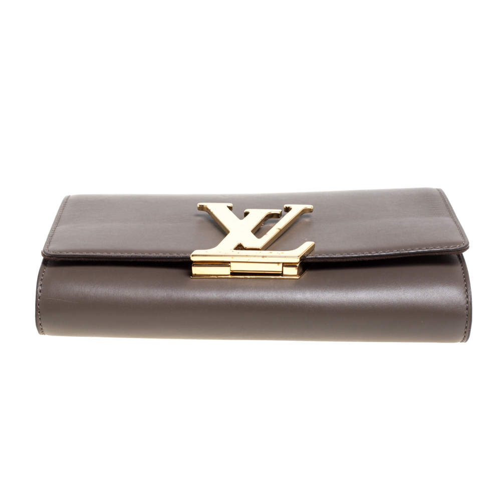 Louis Vuitton Granit Leather Chain Louise GM Bag at 1stDibs