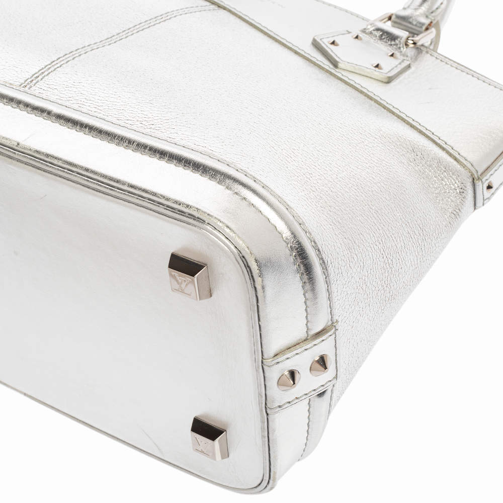 Louis Vuitton Silver Suhali Lockit PM Silvery Leather ref.776113