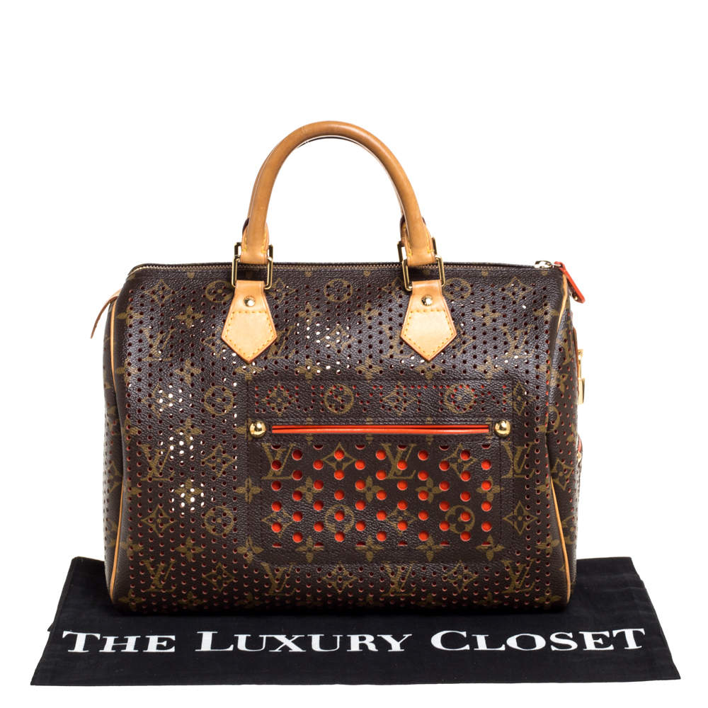 Perforated Edition Speedy bag in brown monogram canvas Louis Vuitton -  Second Hand / Used – Vintega