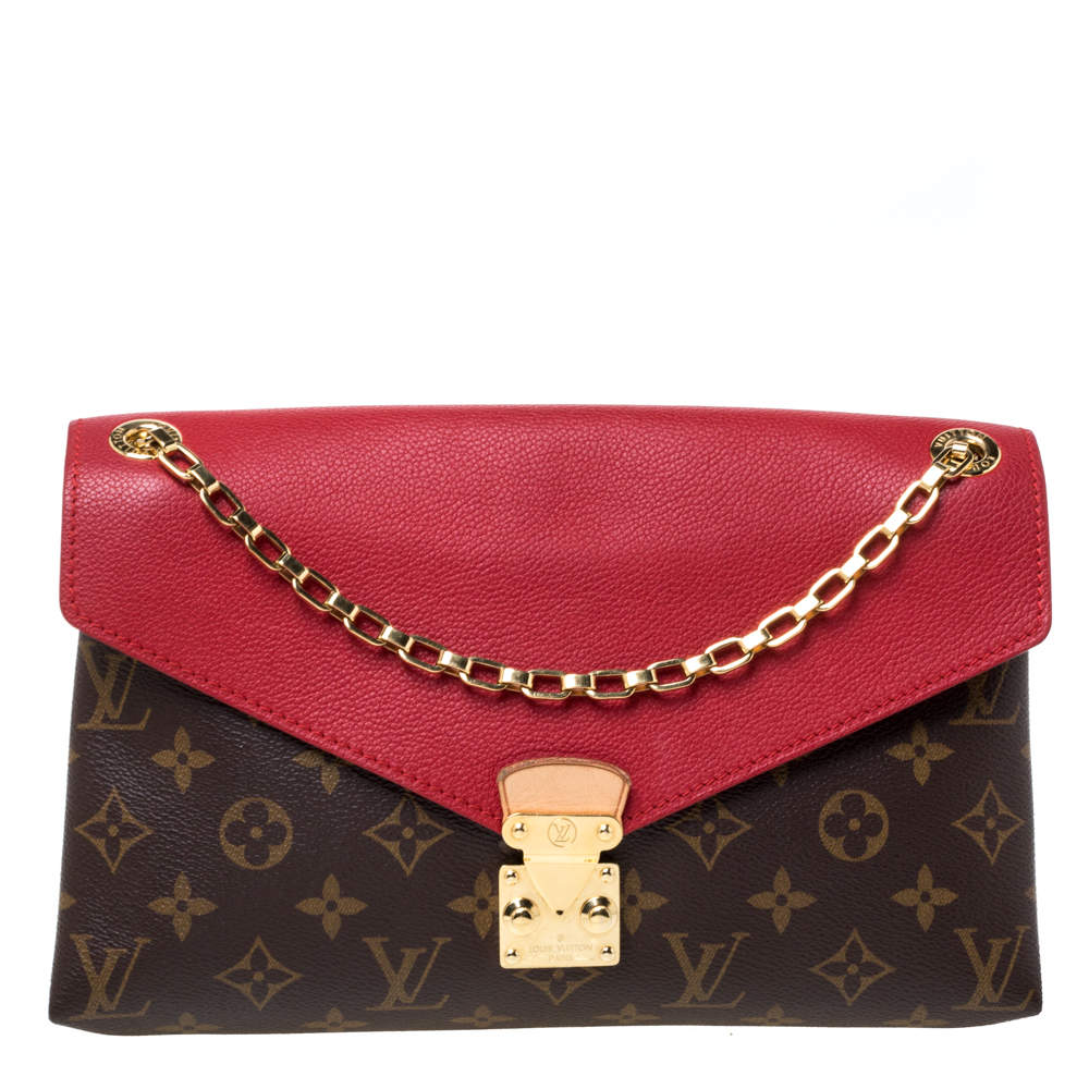 Louis Vuitton, Bags, Louis Vuitton Pallas Chain Shoulder Bag In Red