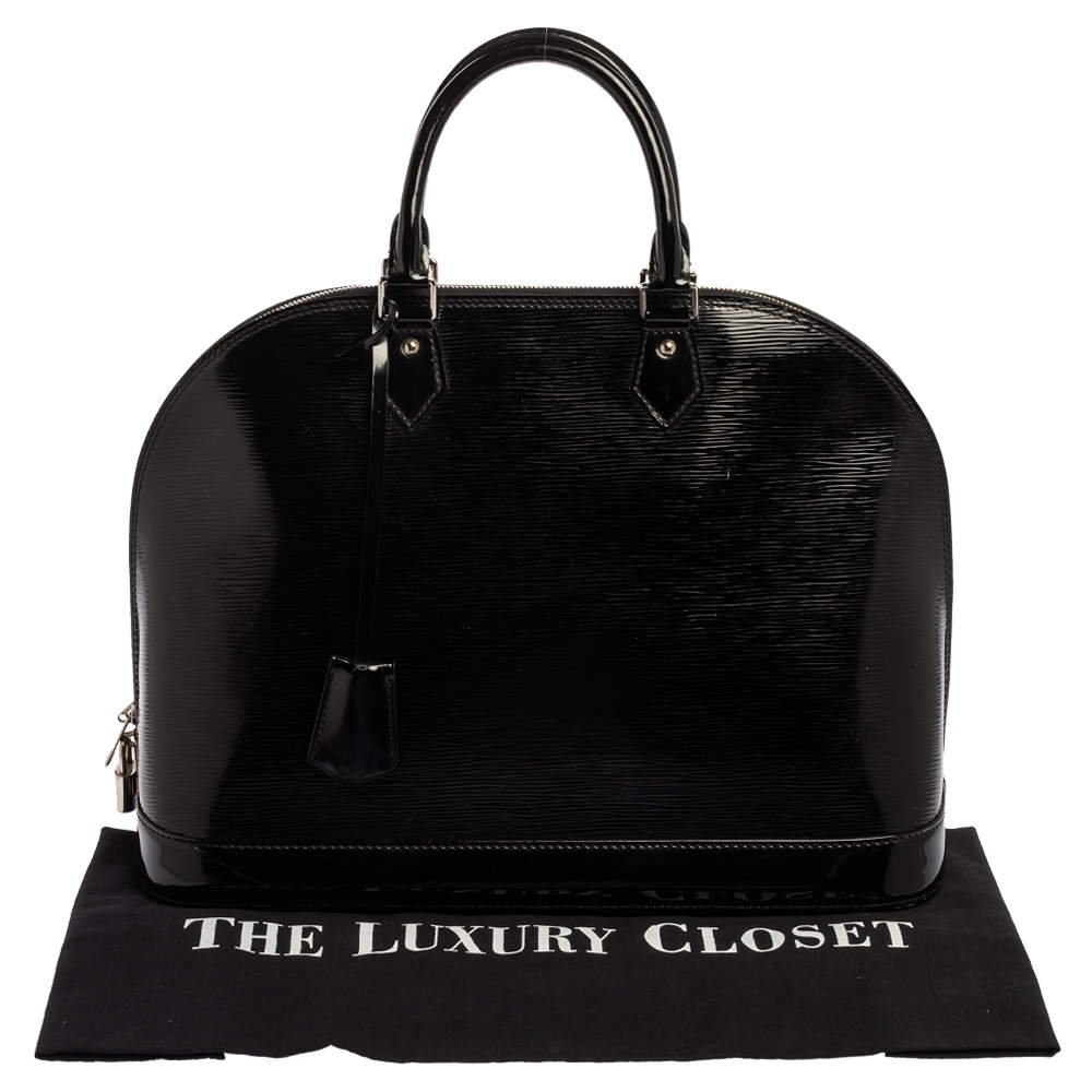 Louis Vuitton Black Electric Epi Leather Alma GM Bag - Yoogi's Closet