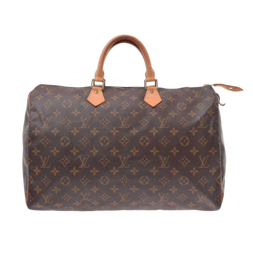 Pre Owned Louis Vuitton Brown Monogram Canvas Speedy 40 Bag