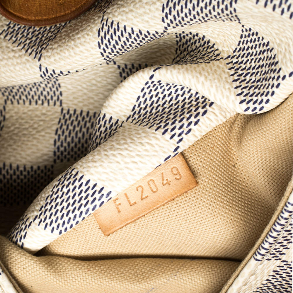 Louis Vuitton Totally GM Damier Azur Canvas White Leather ref.565584 - Joli  Closet