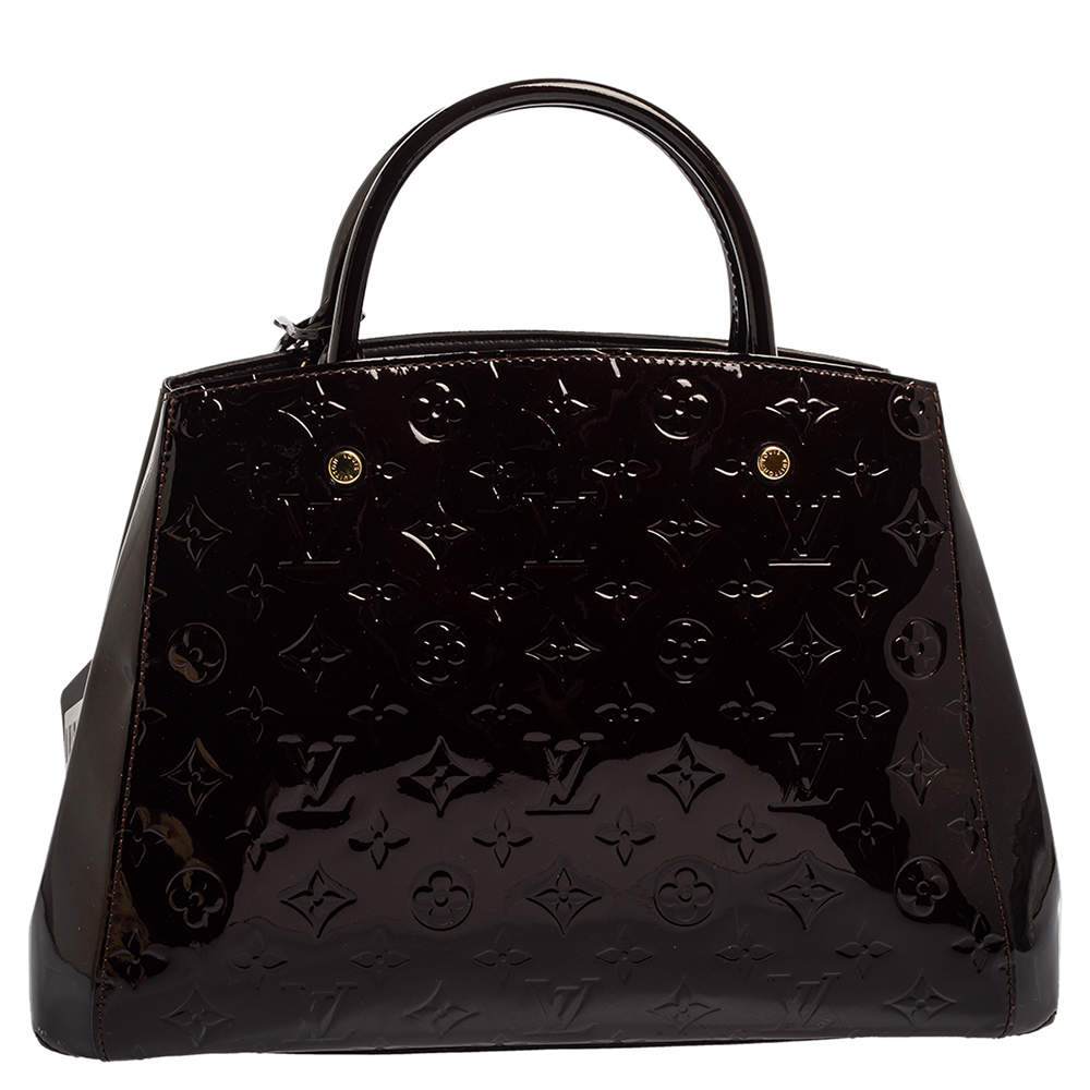 Louis Vuitton Montaigne MM Monogram Vernis Leather Handbag Article