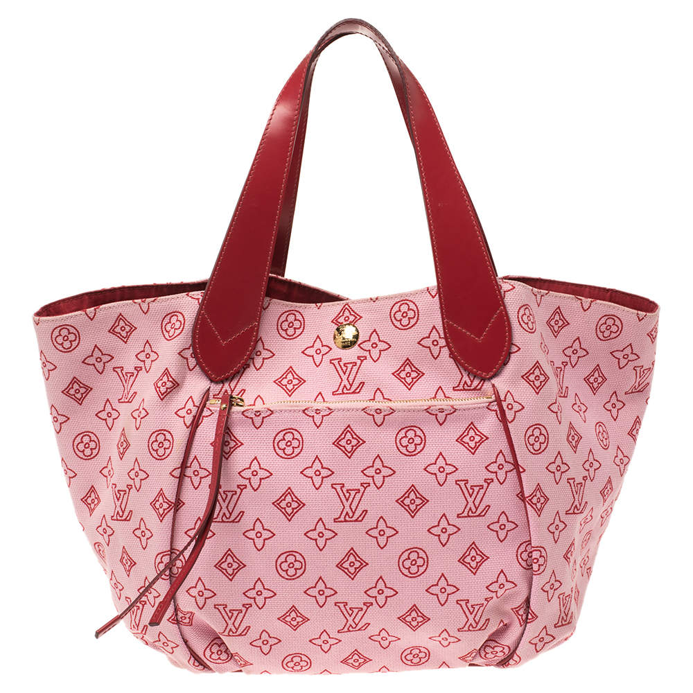 Louis Vuitton, Bags, Louis Vuitton Cabas Ipanema Pm Rose Red Bag Beach